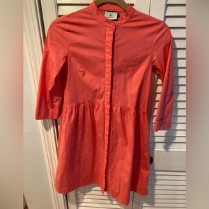 Tuckernuck Poppy Pink Cotton Royal Shirt Dress Size XXS